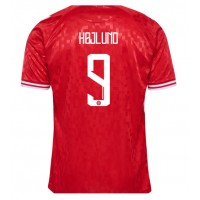 Camiseta Dinamarca Rasmus Hojlund #9 Primera Equipación Eurocopa 2024 manga corta